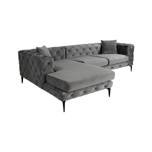 Atelier Del Sofa ugaona garnitura como eco left anthracite black Slike