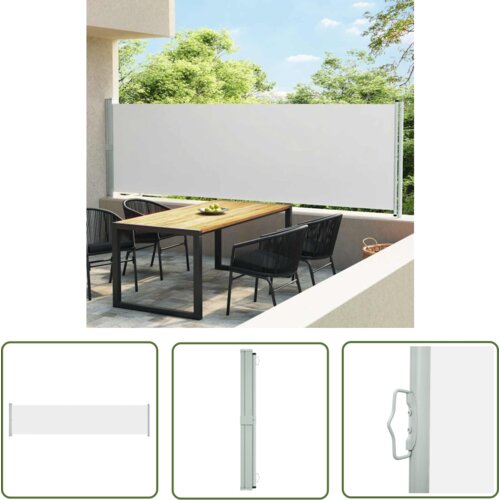  The Living Store Zložljiva stranska tenda za teraso 140x600 cm krem - Stranska Tenda, (21743731) Cene