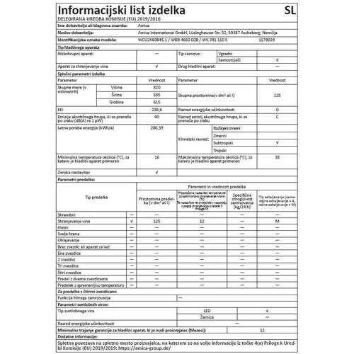 Amica vgradna/prostostoječa vinska vitrina WCU2K60B45.2 (1191338) Slike