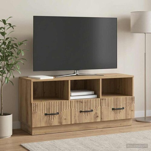TV ormar 102 x 34,5 x 47 cm Hrast artisan Konstruirano drvo Cene