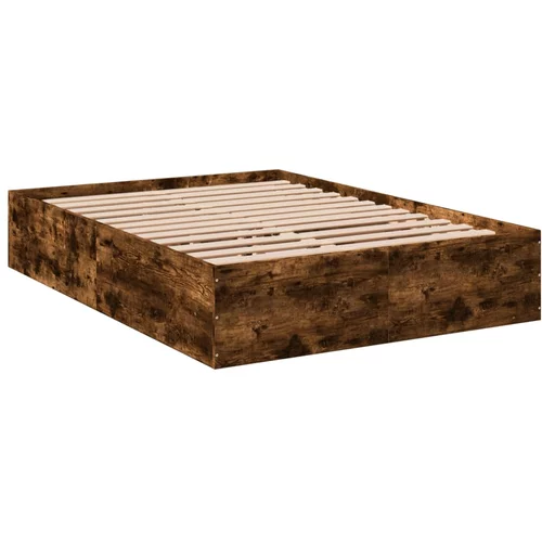 vidaXL Okvir za krevet boja hrasta 140x190 cm konstruirano drvo
