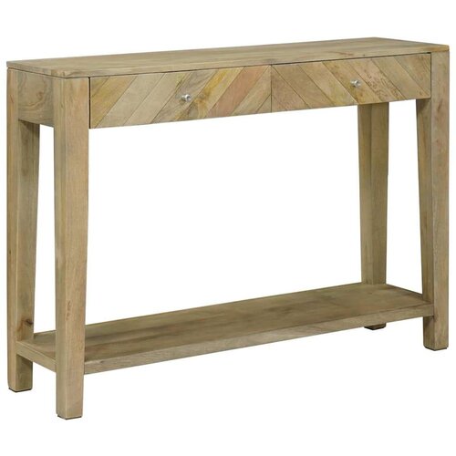  Konzolna stolica s ladicama Prirodna siva 110 x 30 x 80 cm Slike