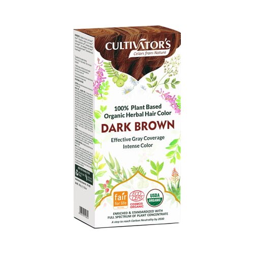CULTIVATOR'S Organic Herbal Hair Color - Dark Brown Cene