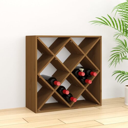 vidaXL Ormarić za vino boja meda 62x25x62 cm od masivne borovine Cijene