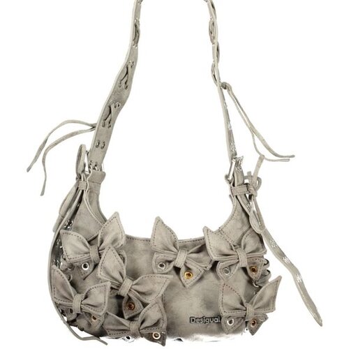 Desigual ženska torbica s ma&amp;scaron;nama 14x5x19 cm tamnosiva Slike