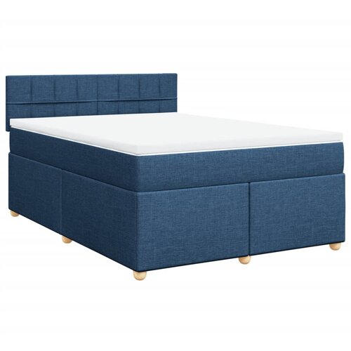 vidaXL Krevet s oprugama i madracem plavi 140x200 cm od tkanine Cijene
