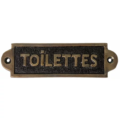 Antic Line Kovinski dekorativni znak 15x4,5 cm Toilettes –