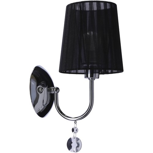 Candellux sorento zidna lampa 1X40W E14 hrom abažur crna Slike
