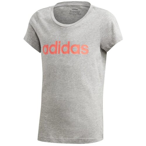 Adidas Majice s kratkimi rokavi YG Essentials Linear Tee Siva Slike