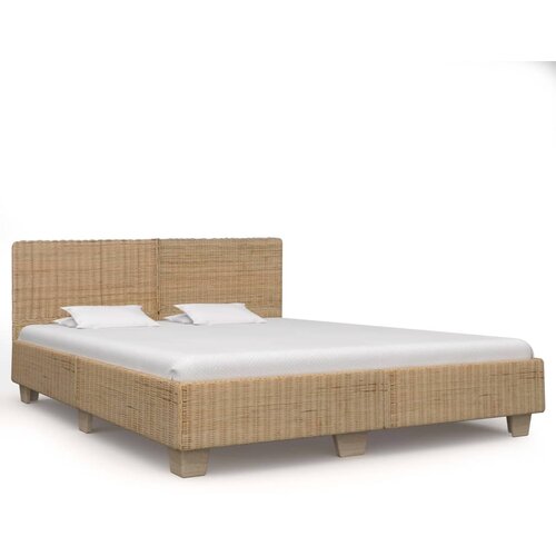 VidaXL Ročno tkan posteljni okvir iz pravega ratana 180x200 cm Slike