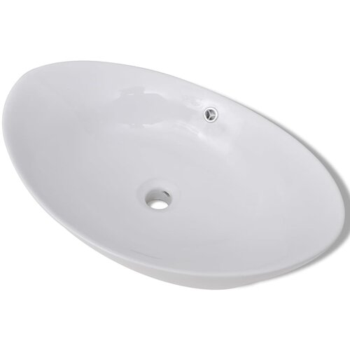 Maison Chic Keramični ovalni Umivalnik - Kopalna umivalnik - Lavabo z izlivnim sist. dimenzije 59 x 38,5 cm, (21684963) Cene