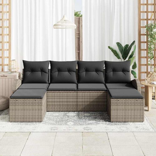  Set sofe 6 kom. Siva poliratan 124 x 62 x 85 cm Slike