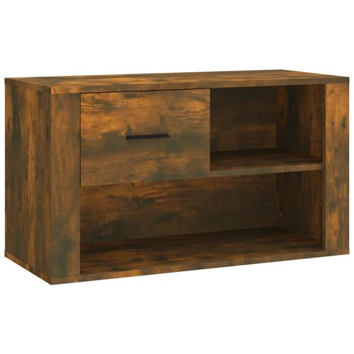 Maison Chic Omarica za obutev - Kopa za čevlje dimljeni hrast 80x35x45 cm inženirski les, (21778352) Slike