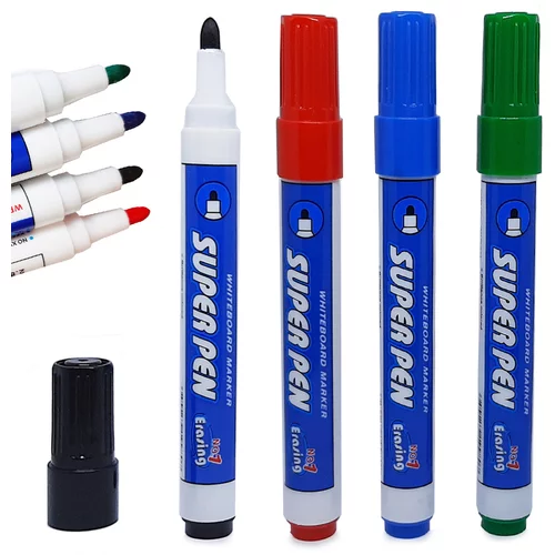  Set 4 suhobrisnih markerjev za belo tablo - flomastri piši briši AKCIJA