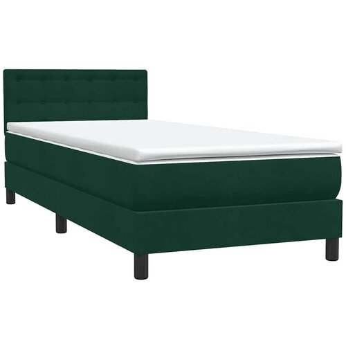 Box Spring krevet s madracem tamnozeleni 80x220 cm bar&amp;scaron;un Slike