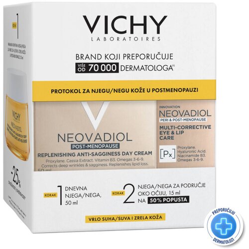 Vichy Neovadiol Postmeno Krema, 50 ml + Nega za područje oko očiju, 15 ml PROMO Cene
