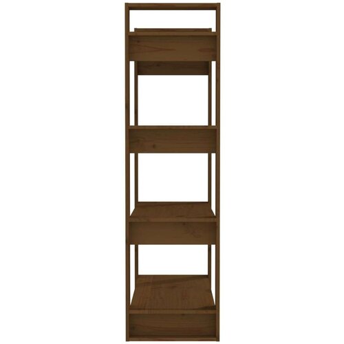 VidaXL knjižna omara/pregrada medeno rjava 80x35x125 cm trden les Slike
