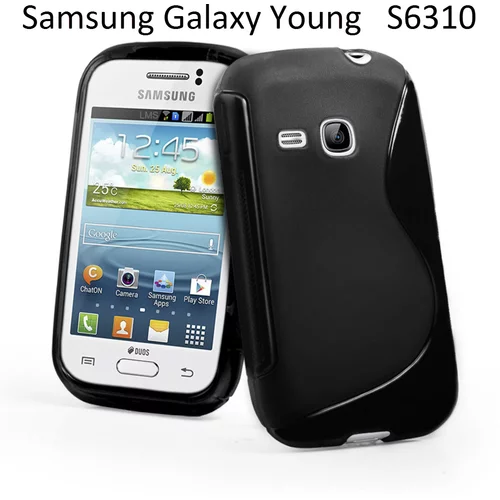  Gumijasti / gel etui S-Line za Samsung Galaxy Young S6310 - črni