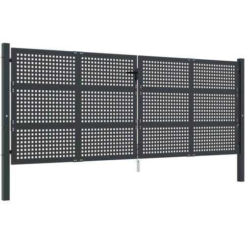 vidaXL Vrtna vrata antracitna 400x150 cm jeklo, (21000517) Cene