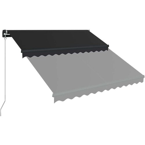  Tenda na ručno uvlačenje s LED svjetlima 350 x 250 cm antracit Slike
