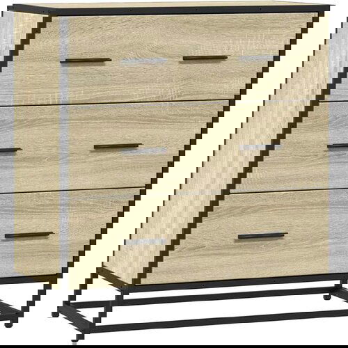 Maison Chic Komoda - Predalnik sonoma hrast 68x35x76 cm inženirski les in kovina, (21719211) Cene