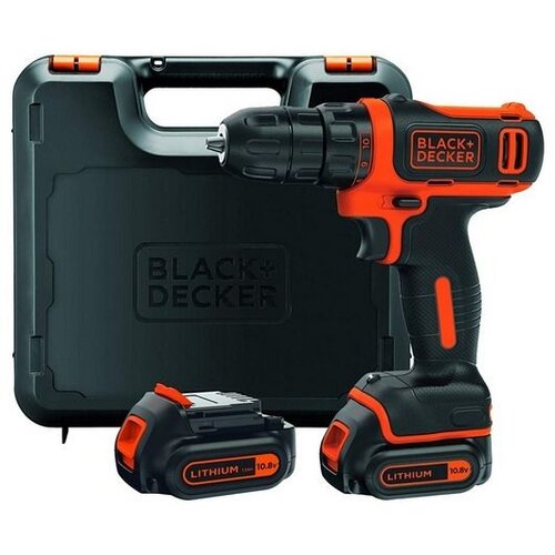Black &amp;amp; Decker BDCDD12KB-QW drill Keyless Black, Orange Slike