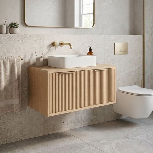 Rea Kopalni&scaron;ka omarica pod umivalnikom Core 80cm Beige Cene