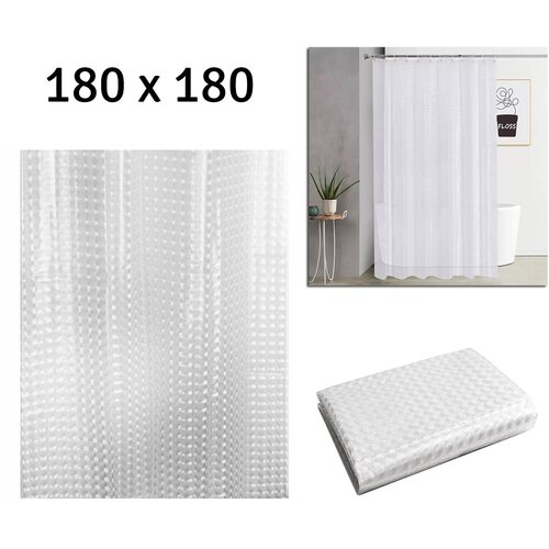  Univerzalna 3D PEVA zavjesa za tu&amp;scaron; kabine i kade 180x180cm Slike