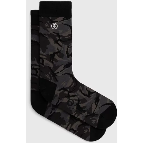 AAPE Čarape Basic Camo za muškarce, boja: crna, ASO4293