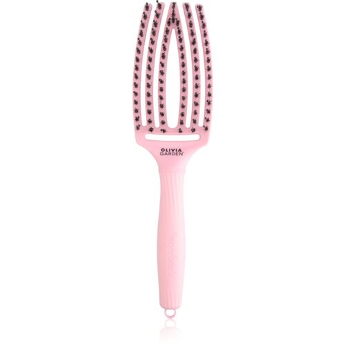 Olivia Garden Fingerbrush ThinkPink Boar &amp;amp; Nylon Jaipur Rose krtača za lase 1 kos Slike