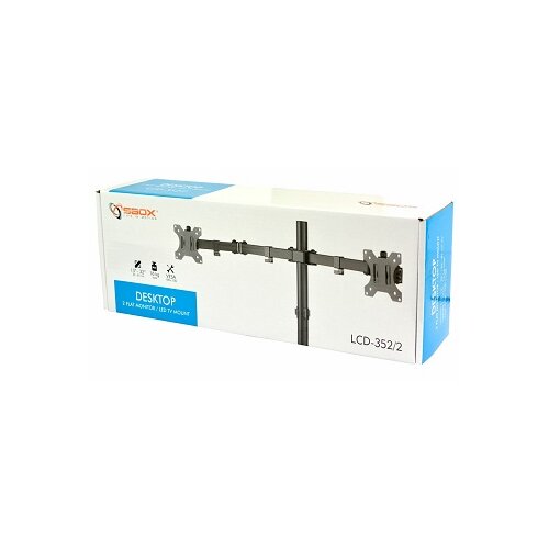 S Box Nosilec namizni LCD 2xmonitor LCD-352/2 črn LCD-352/2 Cene
