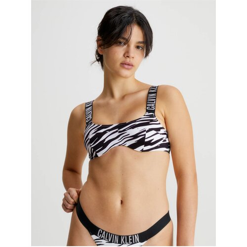 Calvin Klein White and Black Women's Patterned Top Swimsuit Underwe - Women Slike