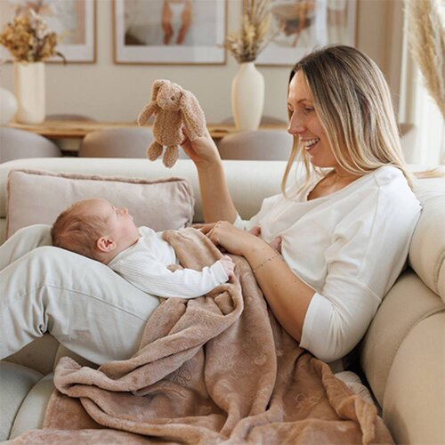BabyOno soft touch dekica i pli&amp;scaron;anac zeko, 75x100 cm Slike