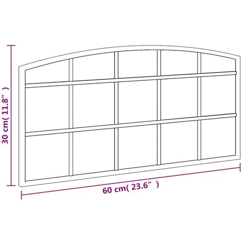 VidaXL Zidno ogledalo crno 60 x 30 cm lučno željezno Slike