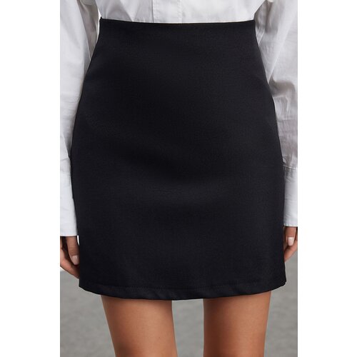 Trendyol Black Linen Look Woven Woven Bottom-Top Set Slike