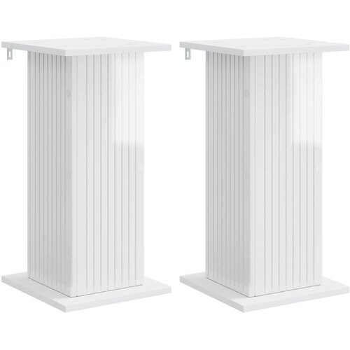  Stalak za biljke 2 pcs Bijela visokog sjaja 30,5 x 30 x 60,5 cm Slike