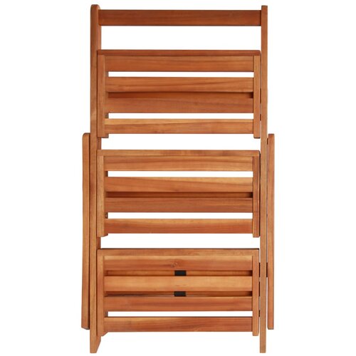  Stalak za biljke s 3 razine 50 x 63 x 80 cm od bagremovog drva Slike