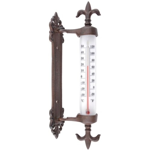 Esschert Design Litoželezni zunanji termometer za okno Antique Slike