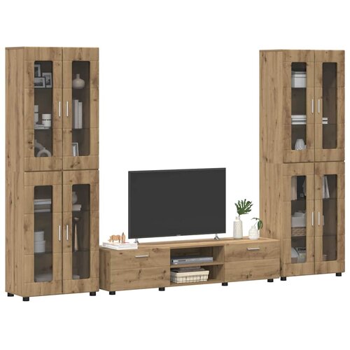  Set TV komoda FLORIN 3 kom. Umjetnički hrast Konstruirano drvo Slike