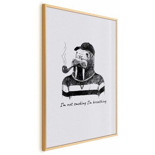  Plakat - I\'m Not Smoking. I\'m Breathing 21x30 Zlatni okvir Cijene