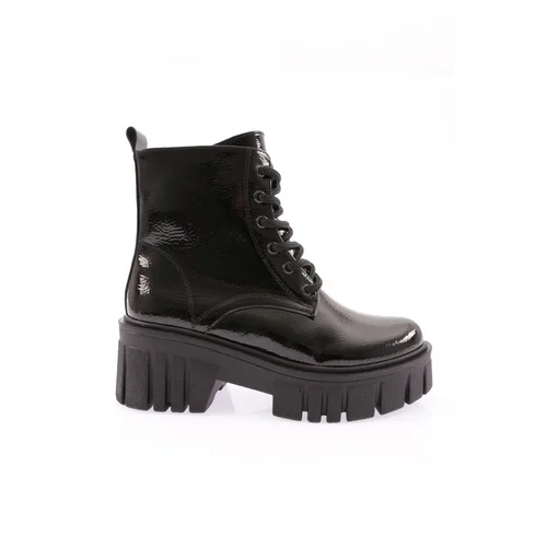 DGN Es805 Women's Boots with a Thick Sole, Lace-up Heels.