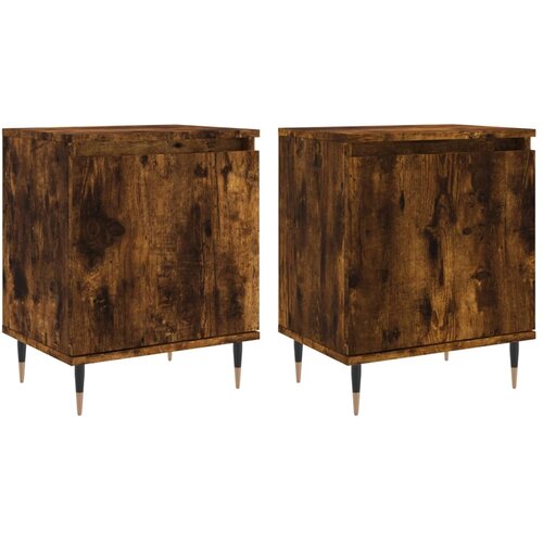 Maison Chic Dvo delni komplet Nočne omarice - Nočne mize dimljeni hrast 40x30x50 cm inženirski les, (21688278) Cene