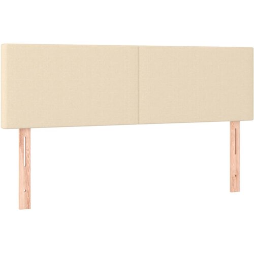  Krevet s oprugama i madracem krem 140x200 cm od tkanine Slike