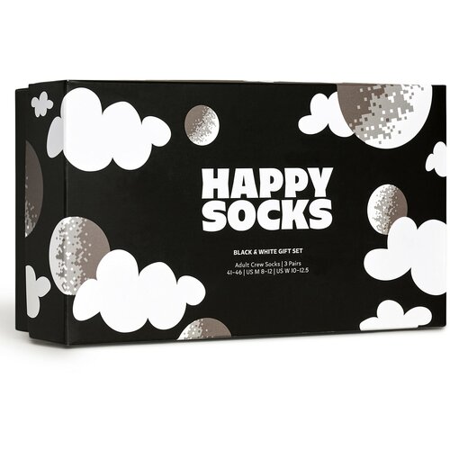 Happy Socks black and white čarape Slike