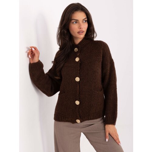 Italy Moda Sweater-MI-SW-WM218.02-dark brown Cene