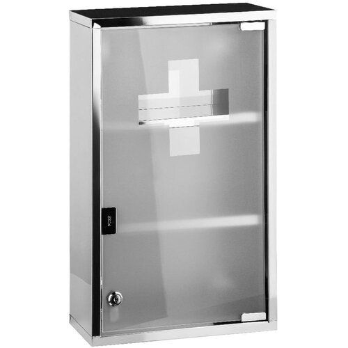 Premier Housewares Plastična stenska omarica za zdravila v srebrni barvi 30x51 cm &amp;ndash; Slike