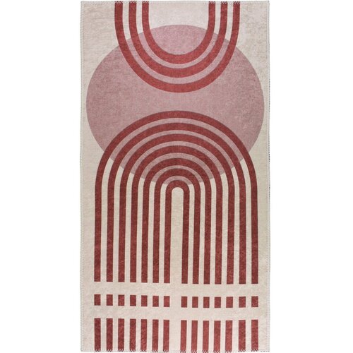 Vitaus Crveno-bijeli perivi tepih 120x180 cm - Slike