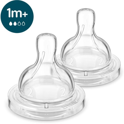 Philips Anti-colic Flow 2 cucelj za stekleničko proti kolikam 1 m+ Slow Flow 2 kos Slike
