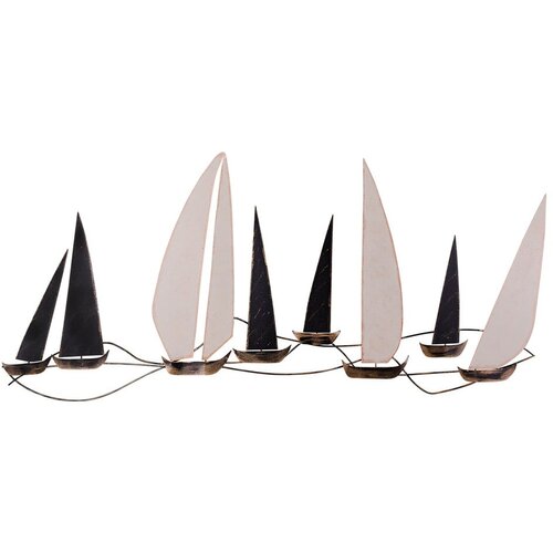 Wallity Metalni zidni ukras 117x52 cm Ocean - Slike
