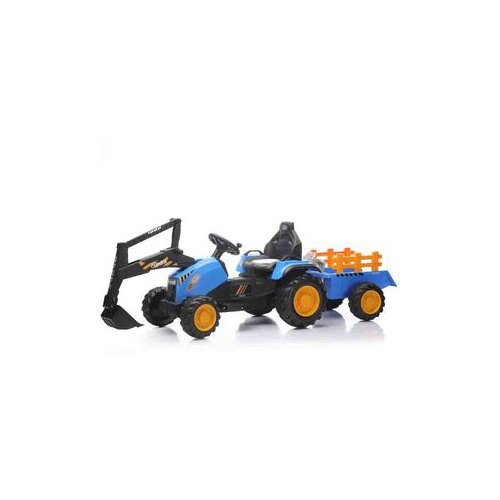  Traktor sa prikolicom i ka&amp;scaron;ikom plavi 13707 Slike
